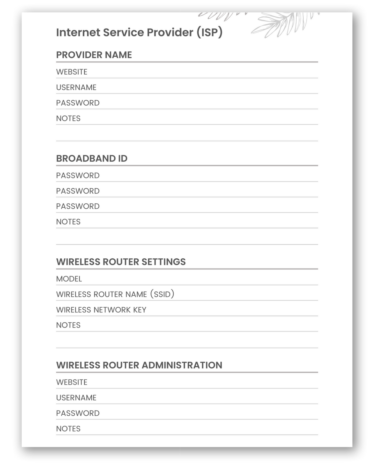 Perfect Password Book (blue)