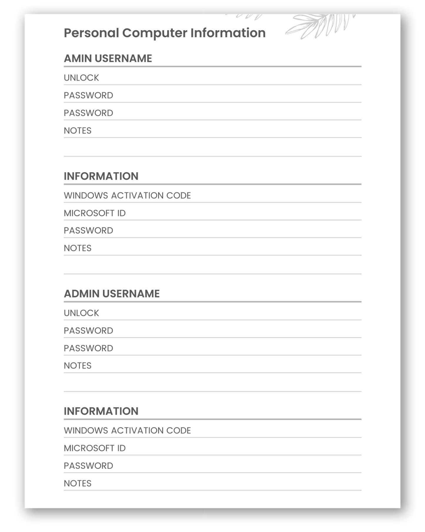 Perfect Password Book (blue)