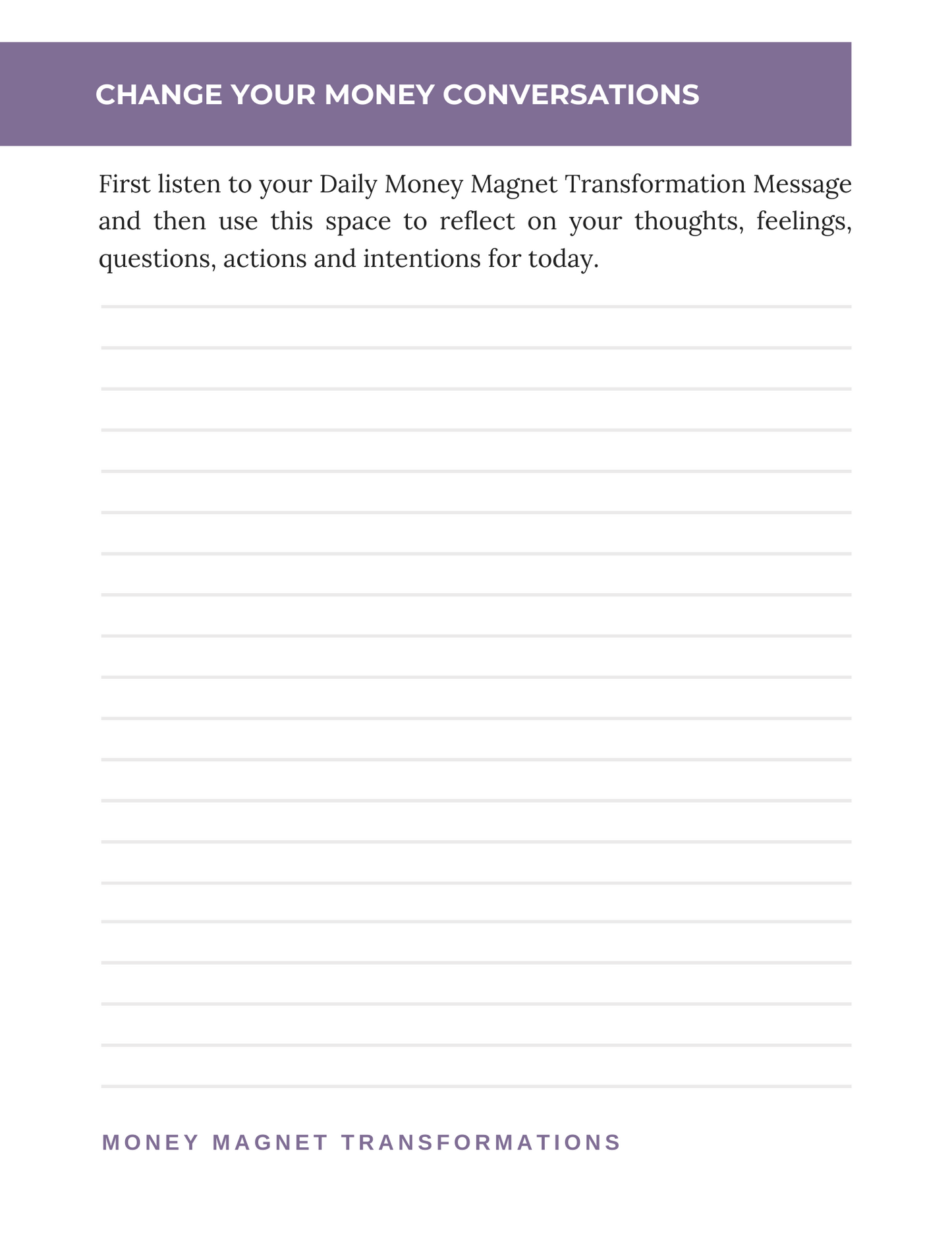 Money Magnet Manifestation Journal